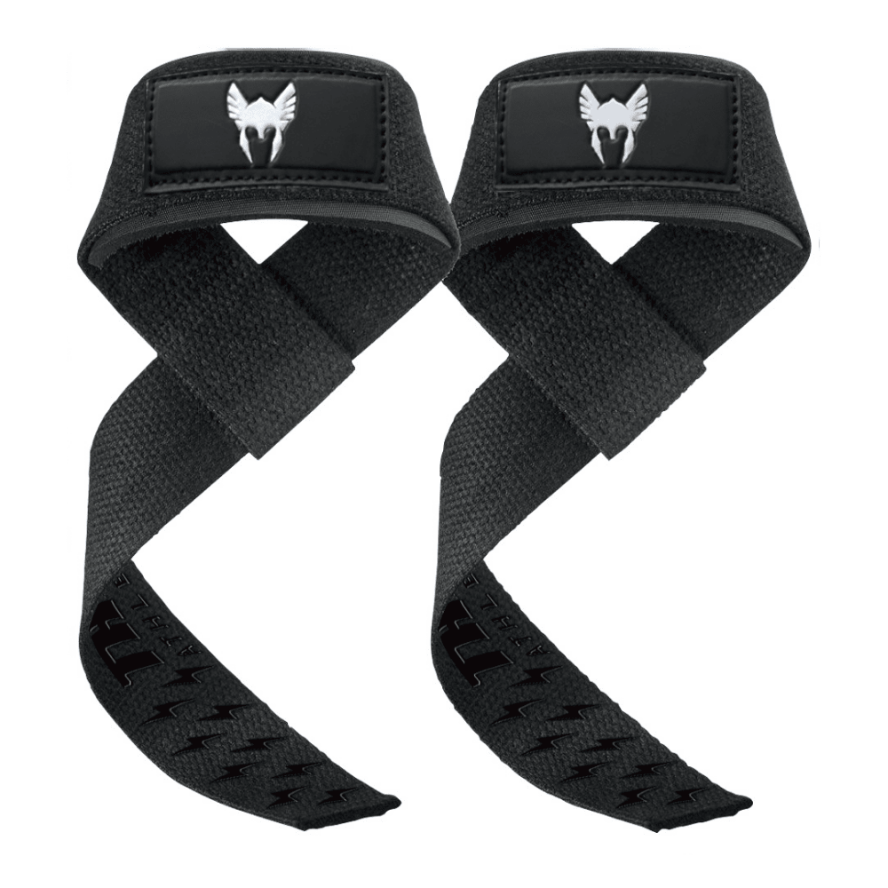 Beste Lifting Straps met Extra Grip | Zwart op Zwart | Thor Athletics