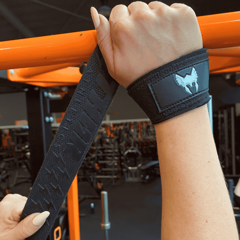 Beste Lifting Straps met Extra Grip | Zwart op Zwart