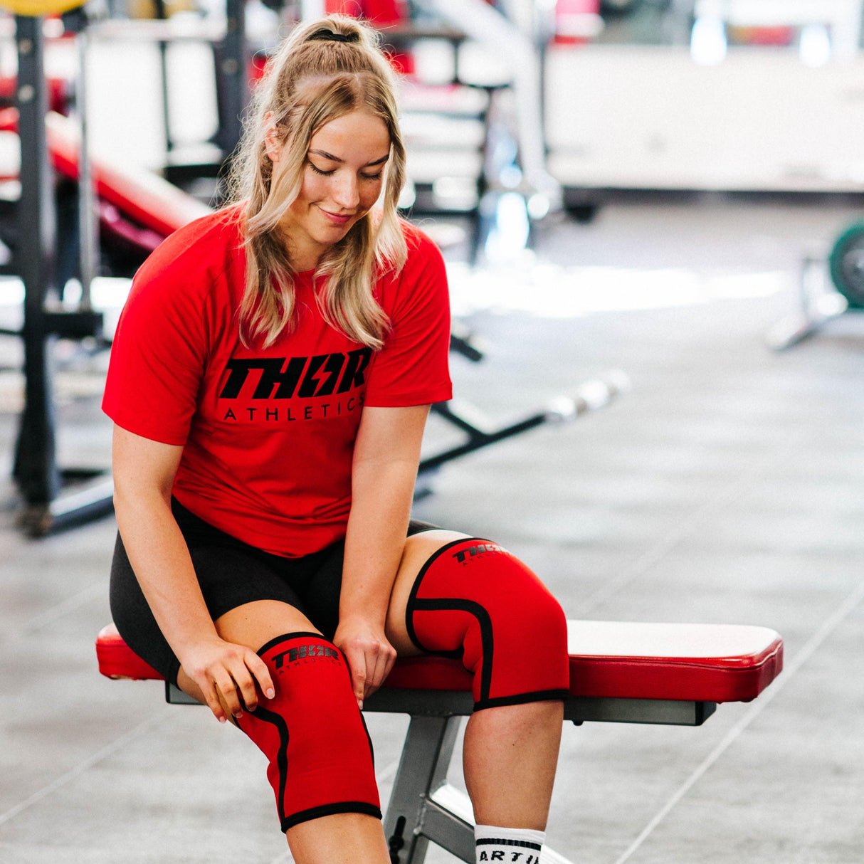 Knee Sleeves 7mm | Rood | Powerlifting & Fitness | Thor Athletics