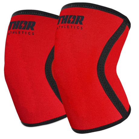 Knee Sleeves 7mm | Rood | Powerlifting & Fitness | Thor Athletics